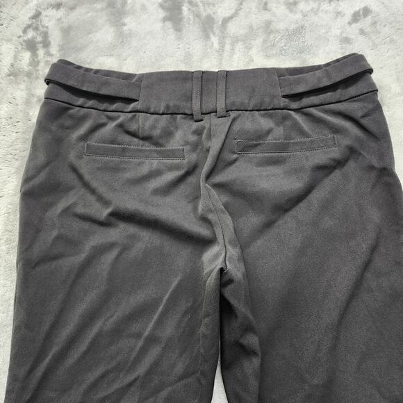 Maurices Pants Women 5/6 Black Low Rise Slim Leg Crop Capri Button Tab Waist - Picture 4 of 14